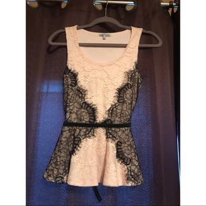 Charlotte Russe Peplum Lace Blouse